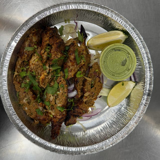 Lamb Seekh Kebab.