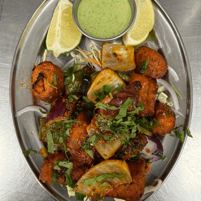 Achari Soya Chaap Tikka.