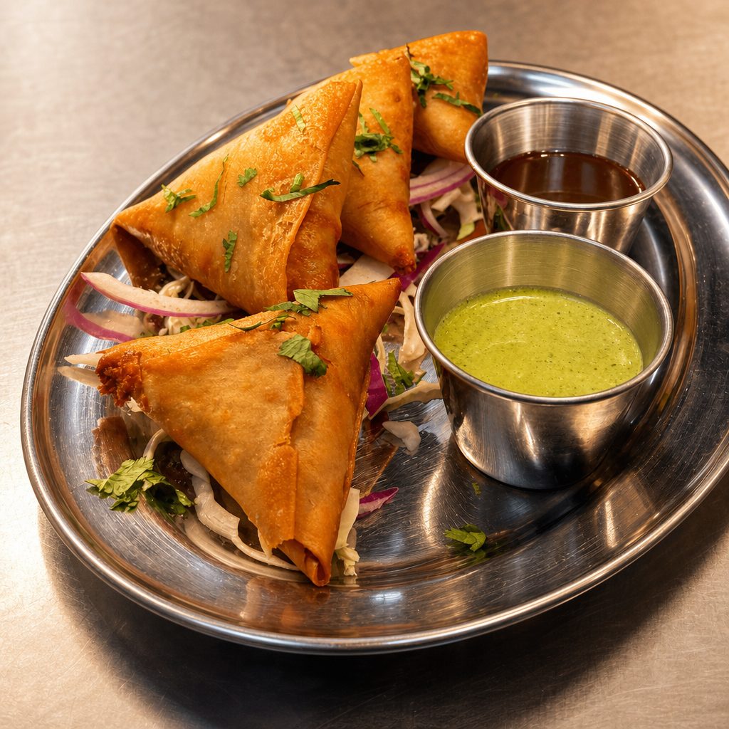 Onion Samosa (4 Pcs).