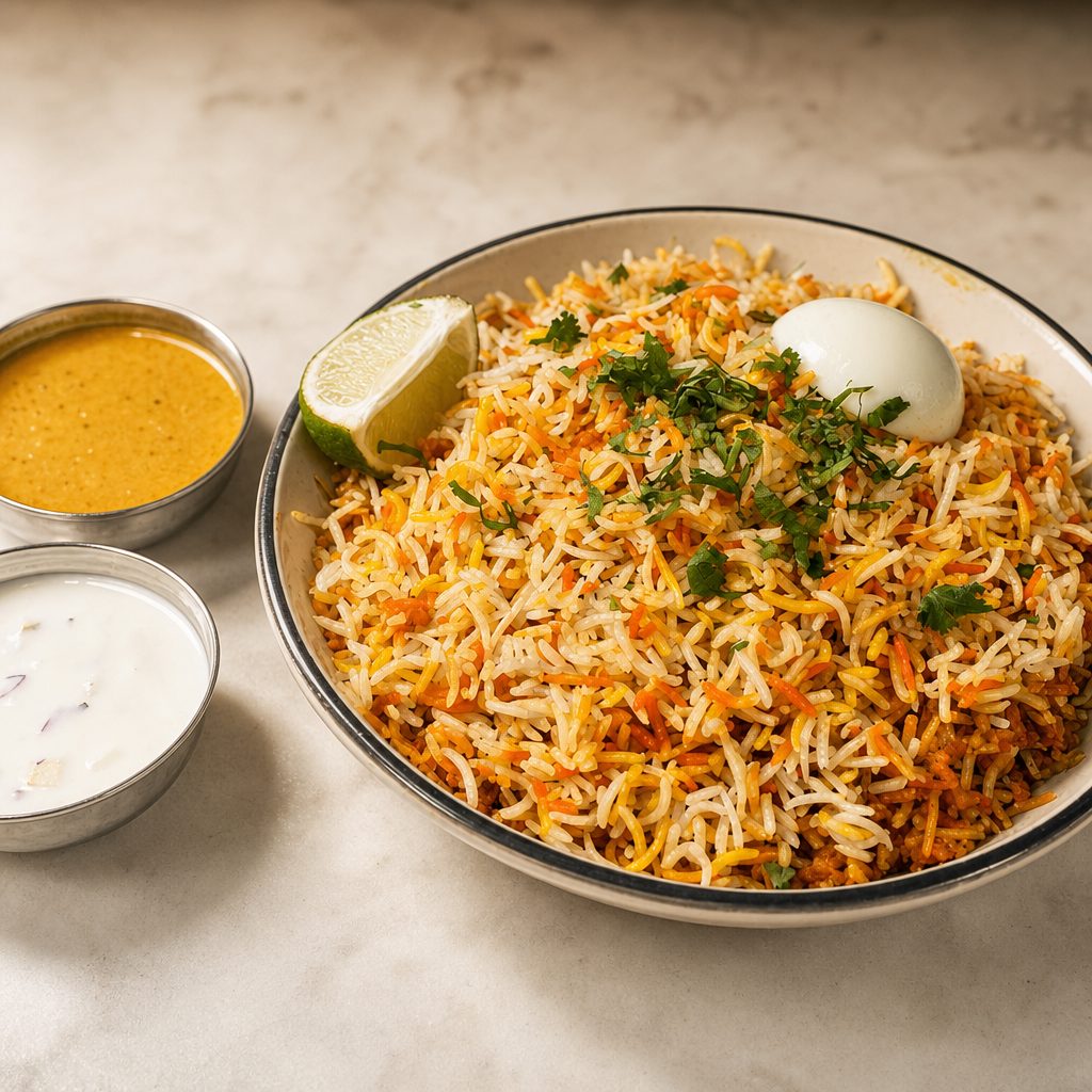Hyderabadi Veg Dum Biryani.