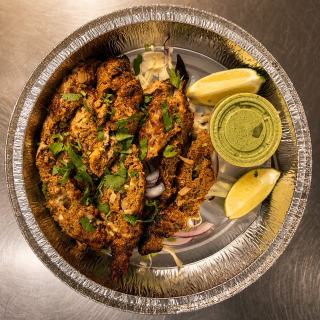 Lamb Seekh Kebab.