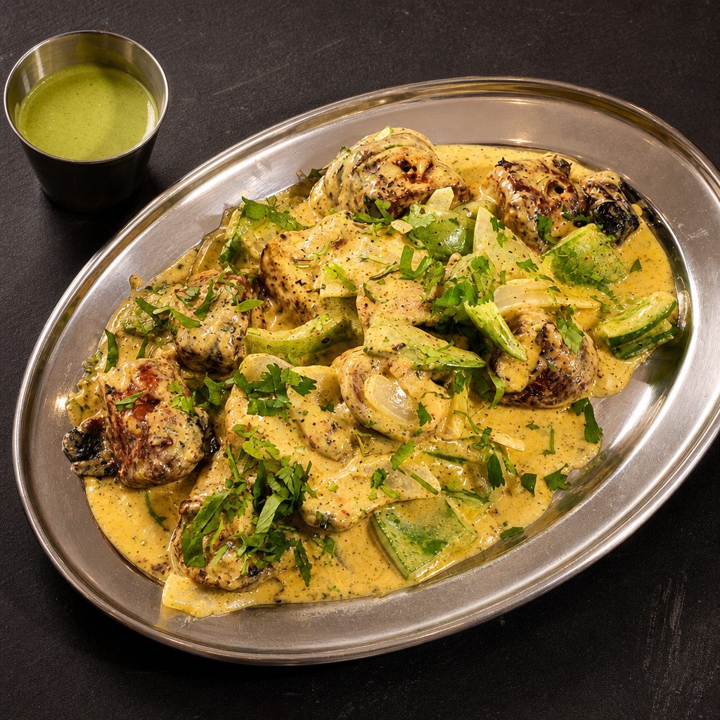 Malai Soya Chaap Tikka.