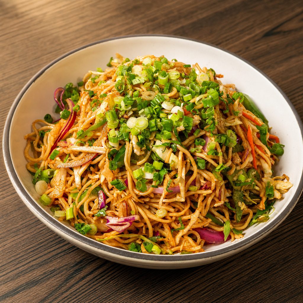 VEG hakka noodles.